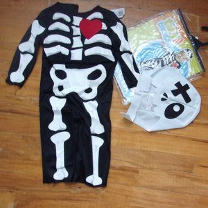 size 12  18 m months boys girls skeleton t baby costume skeleton bones infant